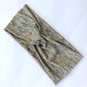 Taupe & Metallic Gold Turban Headband Turbans